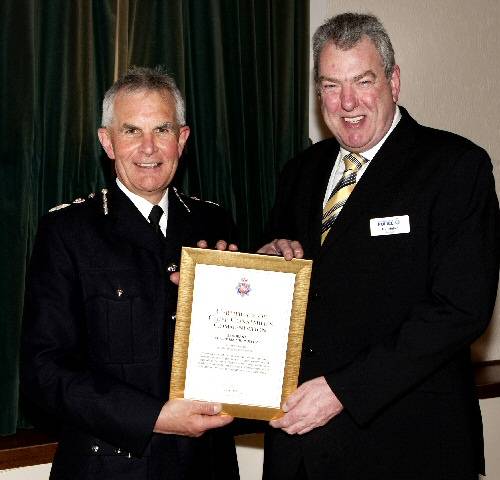 Sgt Muller with Chief Constable Peter Fahy

