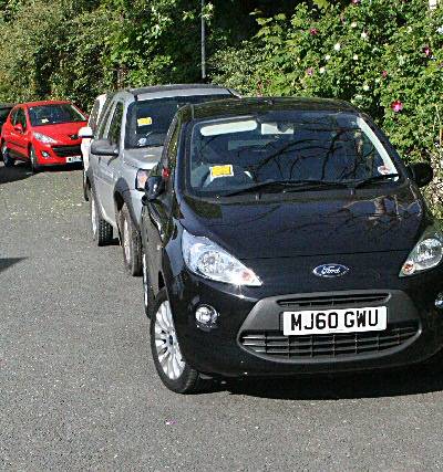 Cars with tickets on at the station