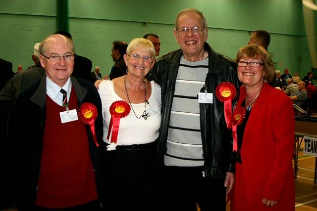 Newly elected Castleton councillor Jean Hornby with her supporters