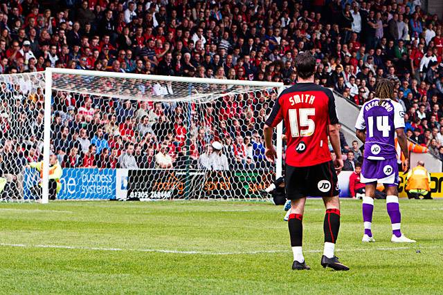 Bournemouth v Rochdale<br />Matt Done's shot hits the back of the Bournemouth net