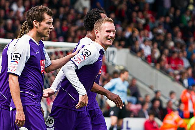 Bournemouth v Rochdale<br />Big smile on Matt Done's face after his goal