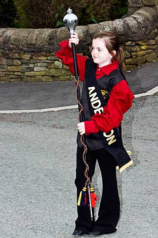 Wardle Anderson Band playing in Diggle<br \>Saddleworth Whit Friday Brass Band Contest