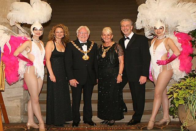 Rochdale Exchange Charity Ball<br \>Showgirls with the Mayor and Mayoress of Rochdale and Lorenzo O'Reilly