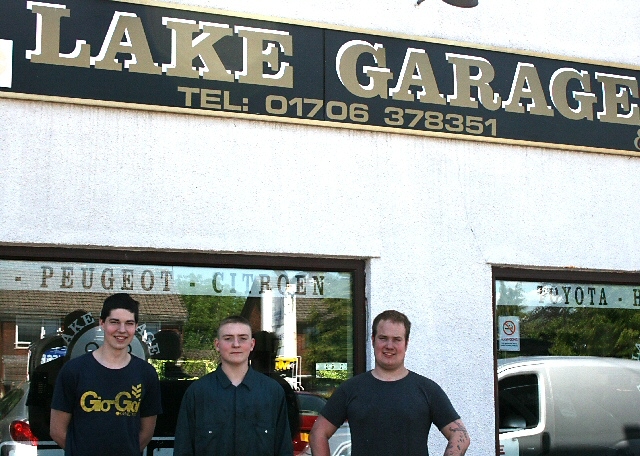 Partick Giddens, fully qualified technician, who completed his Apprenticeship in 2009, Matthew Pilkington, who just completed 1st year of Motor Vehicle Apprenticeship at Hopwood Hall College and Anthony Rudman who will start his Apprenticeship upon leaving school.
