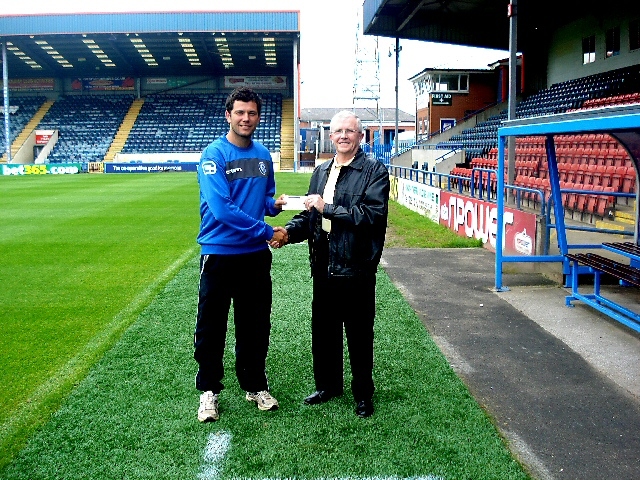 A cheque for the work was presented to the Club’s groundsman Phil Collinson by Murray Knight, Secretary of the Trust.
