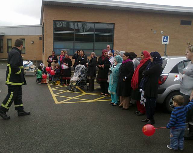 Fire Service and community safety officers visiting Hamer Primary School