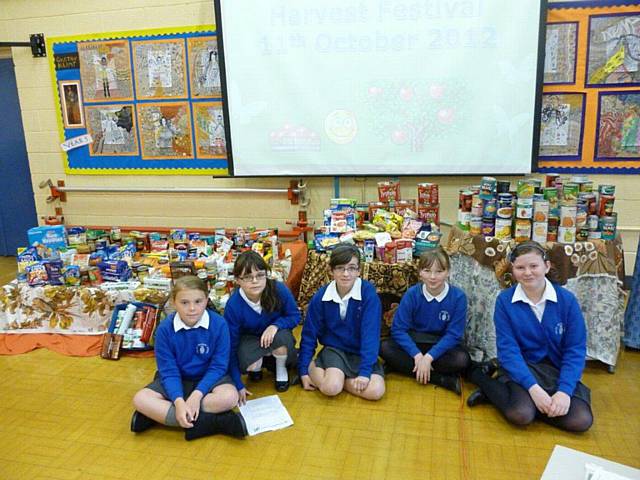 Healey Primary Harvest for Foodbank