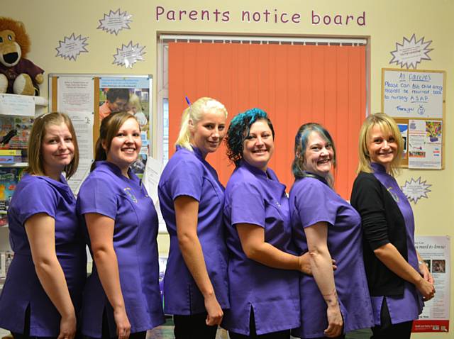 Happy Jacks; Suzanne Dowd (Nursery Manager), Rebecca Jefferson, Shelley Howarth, Rachel Connor, Robyn Buckley, and Sally Burke