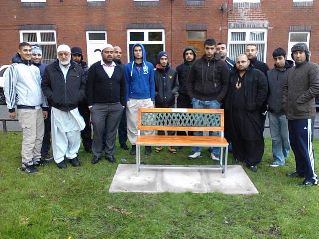 The memorial bench project was designed to commemorate and remember the life of Mohammed Shabaz who tragically passed away in a car crash in 2005.