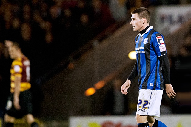 Bobby Grant starts his long walk after being shown the red card<br \>Rochdale v Bradford City