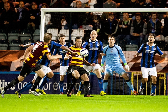 Goalmouth action<br \>Rochdale v Bradford City