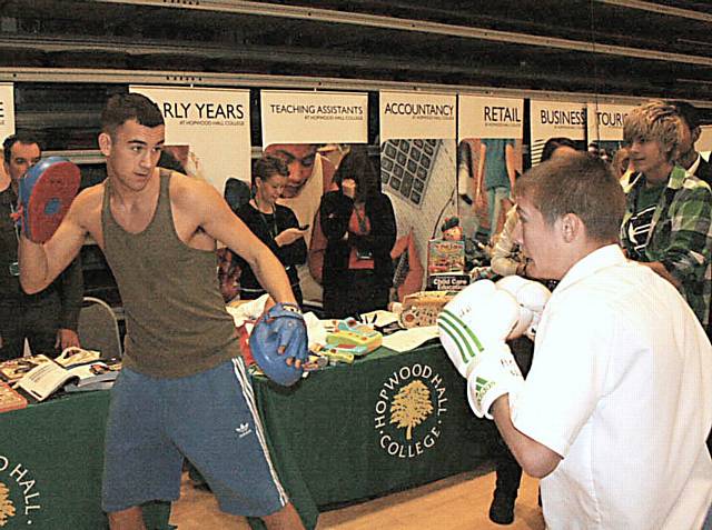 Hopwood Hall students demonstrate boxing skills at Future First