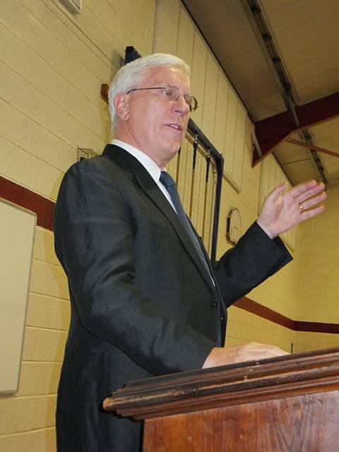 Lord Sharkey at Beech House School to talk about the work and role of the House of Lords  
