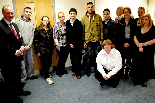 Cliff Ellison, Executive Director of Groundwork Oldham & Rochdale (left), with course participants and course tutor, Janet Ratchford (4th from right).

