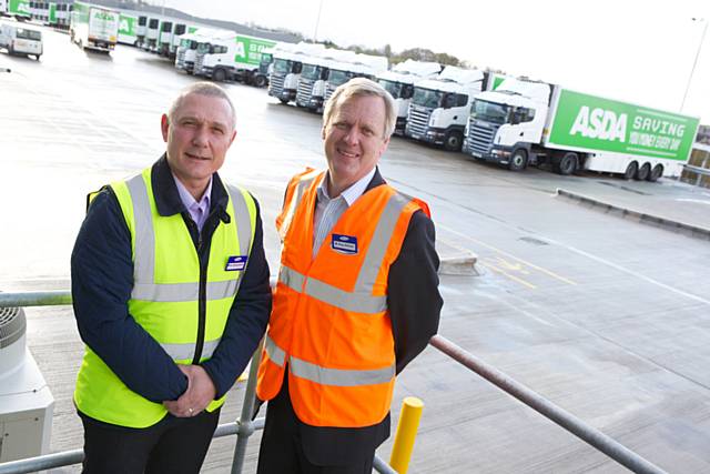 Ian Stansfield, Asda Distribution Director and Guy Elliot,  Managing Director of Wincanton