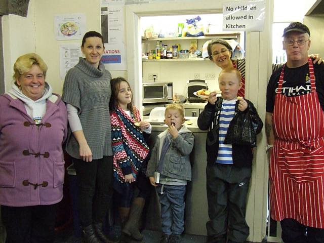 Project manager Mary Price and her lovely volunteers Barbara and Jeff Morish, Michael Chatburn and Liza Aldif 