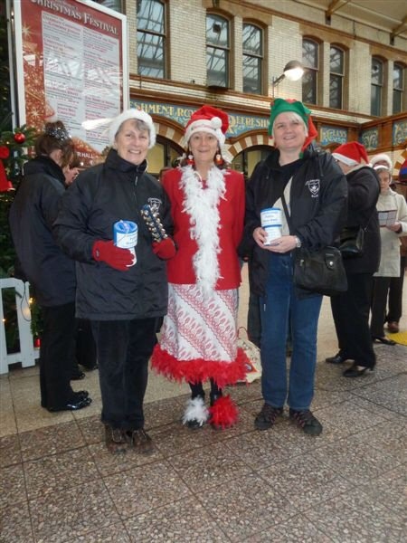 Mrs Santa Clause and choir collectors