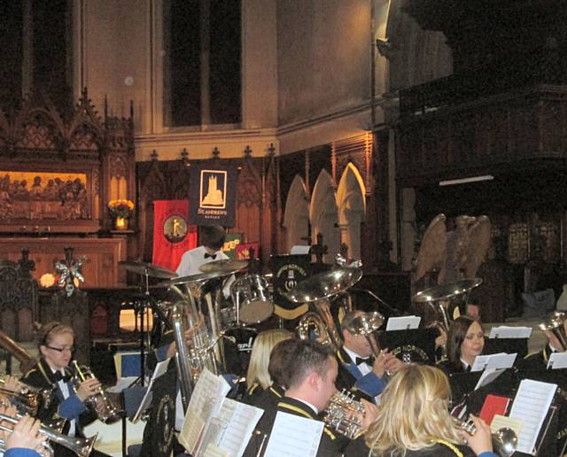 Milnrow Band at St Andrews Church Eccles