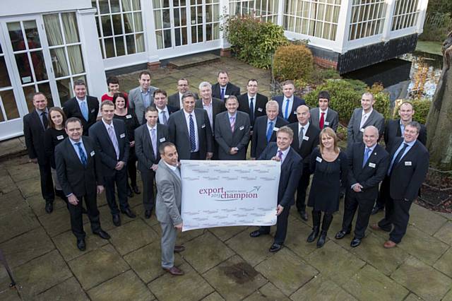 Clive Drinkwater, Regional Director UKTI North West, (centre right) with the Export Champions