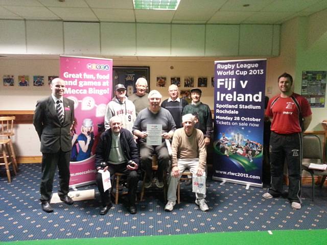 Rochdale Mecca Indoor Bowls Championship, mens match with Jimmy Blair who won