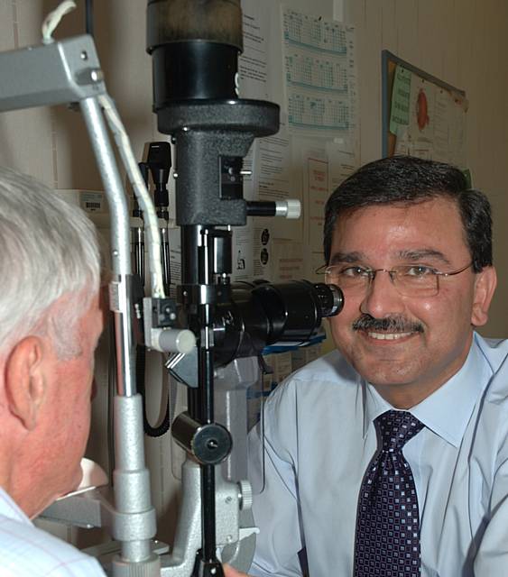 Mr Hashmi, clinical director for Ophthalmology and patient