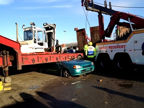 Fire-fighters in dramatic HGV training