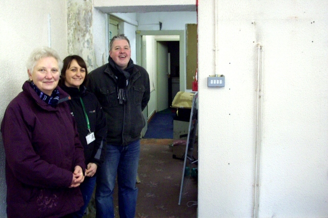 Councillors Dale Mulgrew and Pat Colclough with Kirkholt youth officer Debbie Chadwick