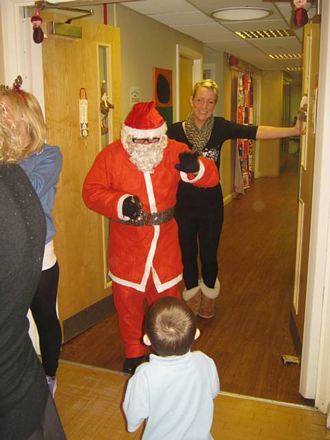 Santa visiting for Christmas dinner