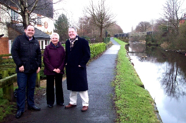 Mr Reeve with Councillors Colclough and Mulgrew 