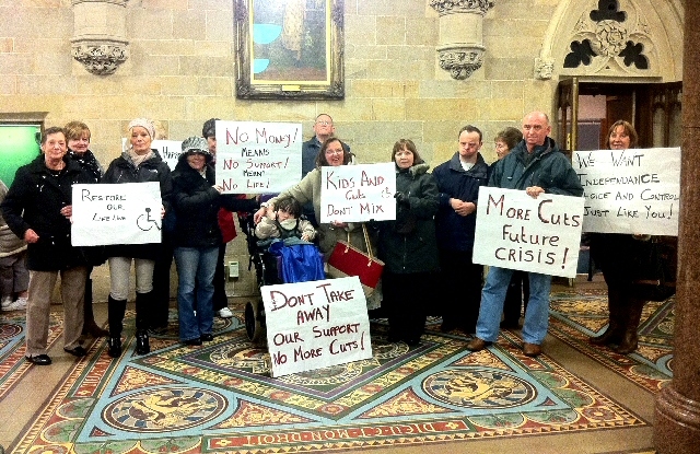 Parent carer campaigners at the Rochdale Town Hall