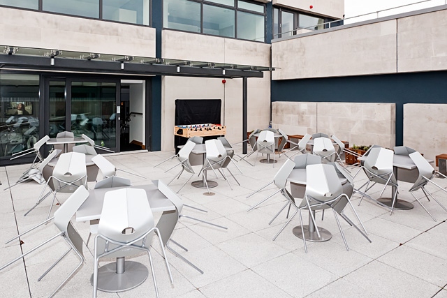 Outdoor eating area<br/>Rochdale Divisional Headquarters official opening 