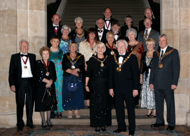 The Mayor and Mayoress of Rochdale with Mayors from neighbouring towns