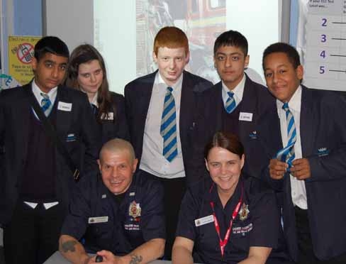 Community Safety Advisors with Kingsway Park High School students 