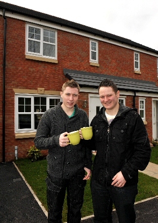 Gareth and Christopher Howarth - close enough to borrow a cup of sugar