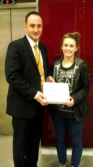 Rochdale SFC Principle Julian Appleyard and Oulder Hill Student Rachel Marsden

