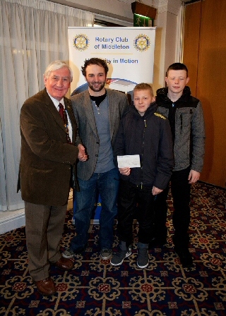 Rotary Club of Middleton President John Brooker with representatives from Brownhill School