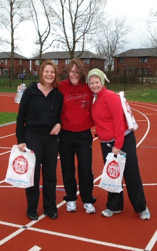 Participants at a previous Sport Relief Mile, held at the Kingsway Park athletics track