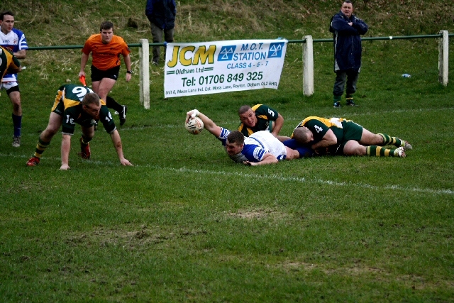 Sean Snape stretches out to score