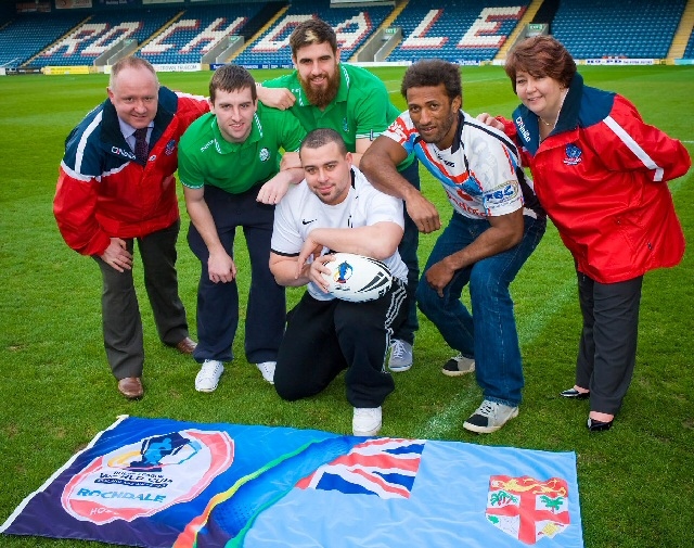 Rochdale Hornets Chairman Mark Wynn and Chief Executive Louise Spencer join the international players at Spotland Stadium, determined to ensure that Rochdale gets maximum benefit from the prestigious competition.   
