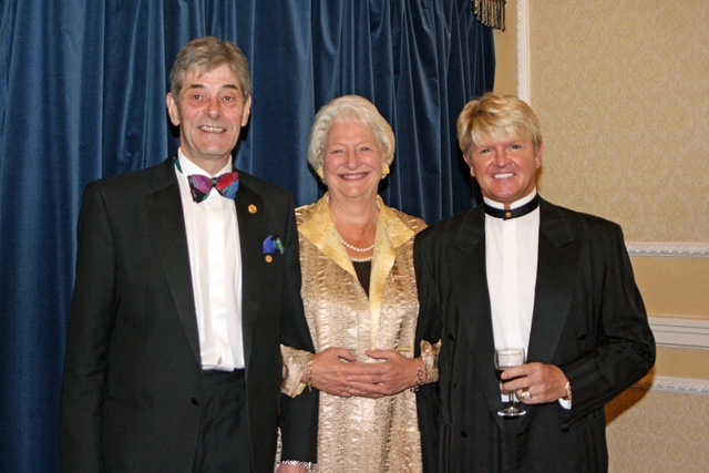 Councillor Robert Clegg, Chairman of the Board of Trustees of Springhill Hospice, Dame Mary Peters DBE and Martin Gold