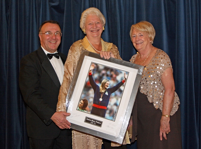 Hospice Trustee Ken Davies MBE and his wife Joan with Dame Mary Peters DBE