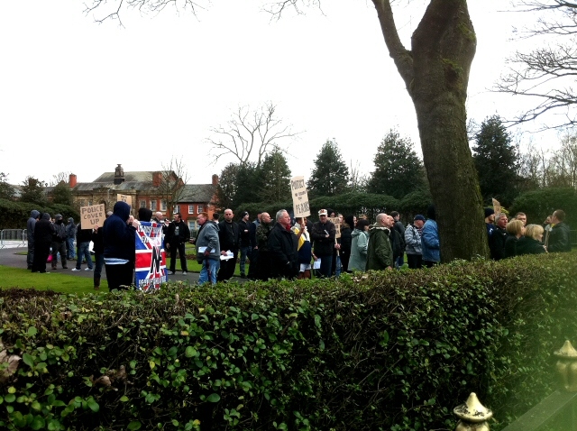 Demonstrators in Heywood