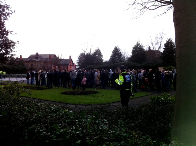 Demonstrators in Heywood