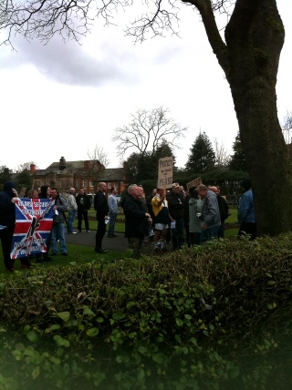 Demonstrators in Heywood