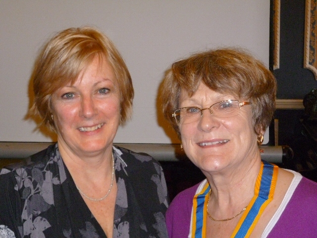 Carol Bonham and President Joan Banks