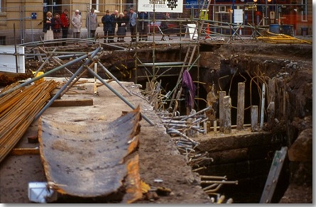 The River Roch uncovered in the Town Centre in 1996