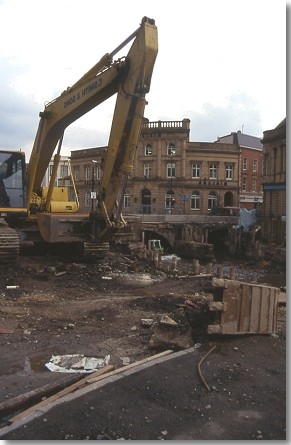 The River Roch uncovered in the Town Centre in 1996