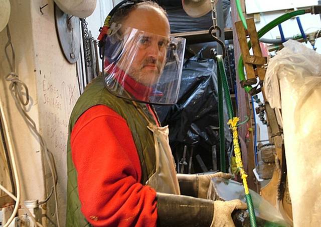 Brian at work in his studio