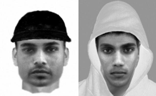 The e-fits released by police following the attack