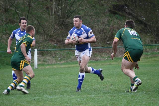 Terry Whaley drives the ball forward